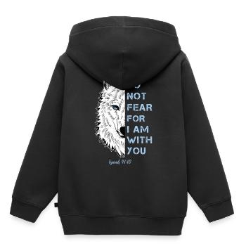 Religious quote - Kids Premium Organic Hoodie - black - Back - AI Model Kid Male (0cm)