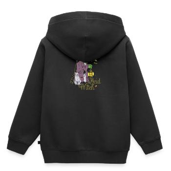 Sorcière acide Halloween - Sweat Premium à capuche enfant bio - noir - Dos - AI Model Kid Male (0cm)