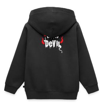 Kleiner Teufel Halloween - Kinder Premium Organic Hoodie - Schwarz - Hinten - AI Model Kid Male (0cm)