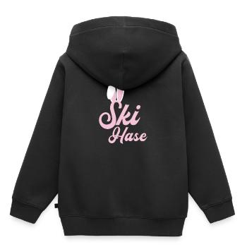 Skihase - Kinder Premium Organic Hoodie - Schwarz - Hinten - AI Model Kid Male (0cm)