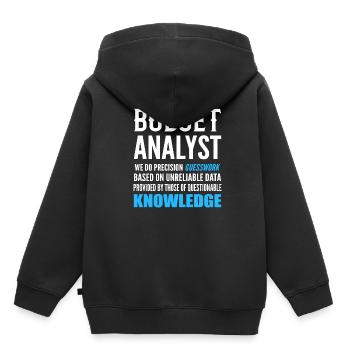 Nous faisons un cadeau de comédien de précision - Sweat Premium à capuche enfant bio - noir - Dos - AI Model Kid Male (0cm)