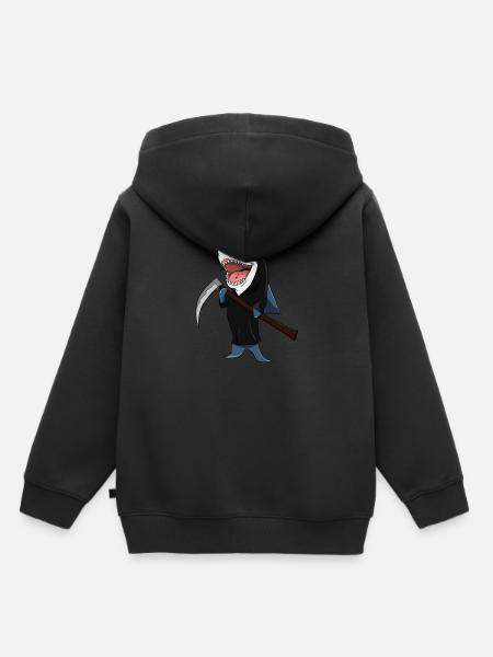 Vater Hai - Kinder Premium Organic Hoodie - Schwarz