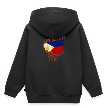 Philippines - Sweat Premium à capuche enfant bio - noir - Dos - AI Model Kid Male (0cm)