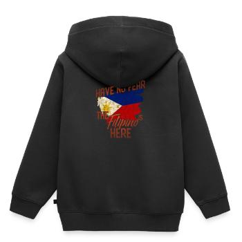 Philippines - Kids Premium Organic Hoodie - black - Back - AI Model Kid Male (0cm)