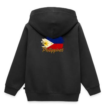 Philippines - Kids Premium Organic Hoodie - black - Back - AI Model Kid Male (0cm)