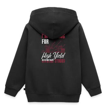 Aktien Dividende - Kinder Premium Organic Hoodie - Schwarz - Hinten - AI Model Kid Male (0cm)
