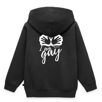 Ich bin Schwul - Kinder Premium Organic Hoodie - Schwarz - Hinten - AI Model Kid Male (0cm)