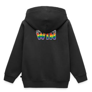 lgBT - Sweat Premium à capuche enfant bio - noir - Dos - AI Model Kid Male (0cm)