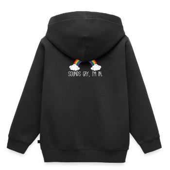 lgBT - Kinder Premium Organic Hoodie - Schwarz - Hinten - AI Model Kid Male (0cm)