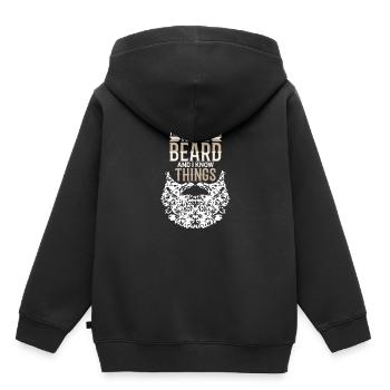 bart - Kinder Premium Organic Hoodie - Schwarz - Hinten - AI Model Kid Male (0cm)