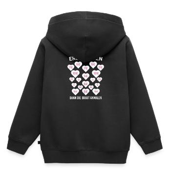 Team Braut Junggesellenabschied Frau Ehe Hochzeit - Kinder Premium Organic Hoodie - Schwarz - Hinten - AI Model Kid Male (0cm)