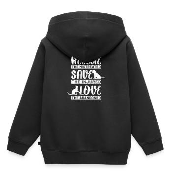 Funny Cat Kitty Kitten Men Women Girl Mom Birthday - Kids Premium Organic Hoodie - black - Back - AI Model Kid Male (0cm)
