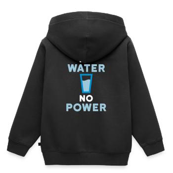 Pas d’eau pas d’électricité (boire du verre avec de l’eau) - Sweat Premium à capuche enfant bio - noir - Dos - AI Model Kid Male (0cm)