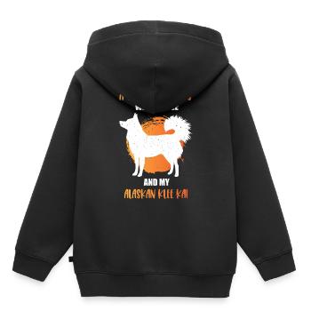 Alaskan Klee Kai - Kinder Premium Organic Hoodie - Schwarz - Hinten - AI Model Kid Male (0cm)