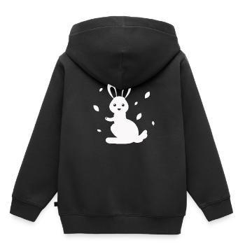 Rabbit - Rabbit Nature Easter - Kids Premium Organic Hoodie - black - Back - AI Model Kid Male (0cm)