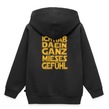 Film-Zitat Sci-Fi hab da ein ganz mieses Gefühl - Kinder Premium Organic Hoodie - Schwarz - Hinten - AI Model Kid Male (0cm)