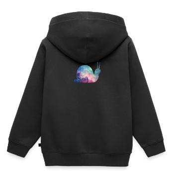 Snail universe gift motif as a universe - Kids Premium Organic Hoodie - black - Back - AI Model Kid Male (0cm)