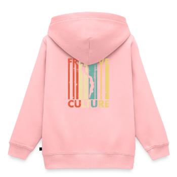 Freitauchen Kultur Retro Silhouette - Kinder Premium Organic Hoodie - Rosa - Hinten - AI Model Kid Female (0cm)