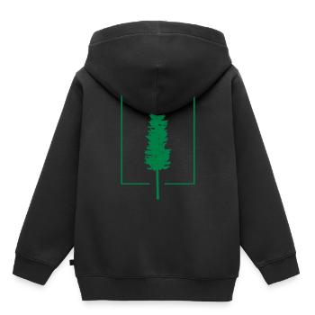 Arbre dans la boîte - Sweat Premium à capuche enfant bio - noir - Dos - AI Model Kid Male (0cm)