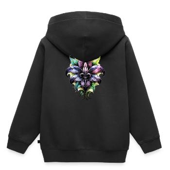 Fleur de Lys, Lilie, Mardi Gras, Frankreich Wappen - Kinder Premium Organic Hoodie - Schwarz - Hinten - AI Model Kid Male (0cm)