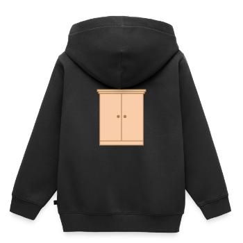 Meubles de meubles Appartement - Sweat Premium à capuche enfant bio - noir - Dos - AI Model Kid Male (0cm)