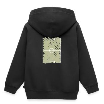 Sport terrain de football terrain de football - Sweat Premium à capuche enfant bio - noir - Dos - AI Model Kid Male (0cm)