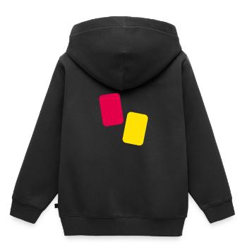 Karten Schiedsrichter - Kinder Premium Organic Hoodie - Schwarz - Hinten - AI Model Kid Male (0cm)