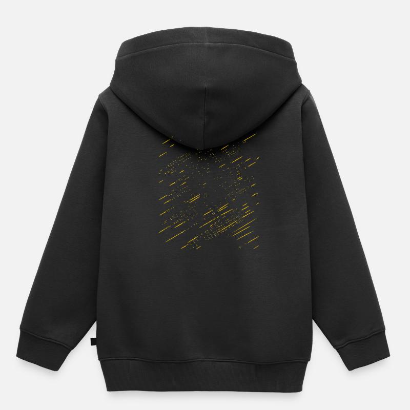 Abstract rays / line / gold / pattern - Kids Premium Organic Hoodie - black