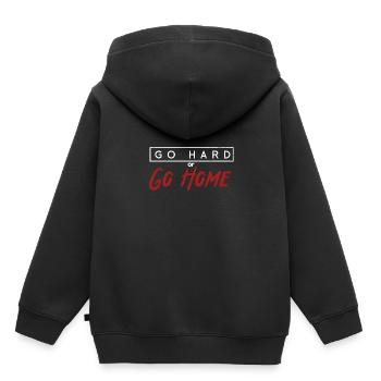 Go Hard or Go Home - Kids Premium Organic Hoodie - black - Back - AI Model Kid Male (0cm)