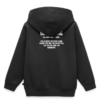 Débogage - Sweat Premium à capuche enfant bio - noir - Dos - AI Model Kid Male (0cm)
