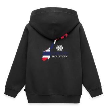Norwegen Trollstigen Rune Wikinger - Kinder Premium Organic Hoodie - Schwarz - Hinten - AI Model Kid Male (0cm)