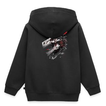 Mecha Tier Tiger Wolf Fuchs Dino Bär Cyborg - Kinder Premium Organic Hoodie - Schwarz - Hinten - AI Model Kid Male (0cm)