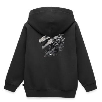 Mecha Tier Tiger Wolf Fuchs Dino Bär Cyborg - Kinder Premium Organic Hoodie - Schwarz - Hinten - AI Model Kid Male (0cm)