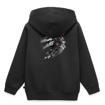 Mecha Tier Tiger Wolf Fuchs Dino Bär Cyborg - Kinder Premium Organic Hoodie - Schwarz - Hinten - AI Model Kid Male (0cm)