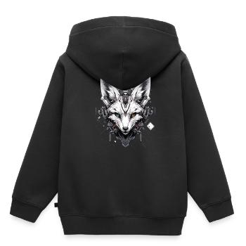 Mecha Tier Tiger Wolf Fuchs Dino Bär Cyborg - Kinder Premium Organic Hoodie - Schwarz - Hinten - AI Model Kid Male (0cm)