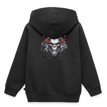 Mecha Tier Tiger Wolf Fuchs Dino Cyborg Gorilla - Kinder Premium Organic Hoodie - Schwarz - Hinten - AI Model Kid Male (0cm)