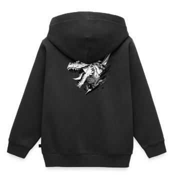 Mecha Tier Tiger Wolf Fuchs Dino Bär Cyborg - Kinder Premium Organic Hoodie - Schwarz - Hinten - AI Model Kid Male (0cm)