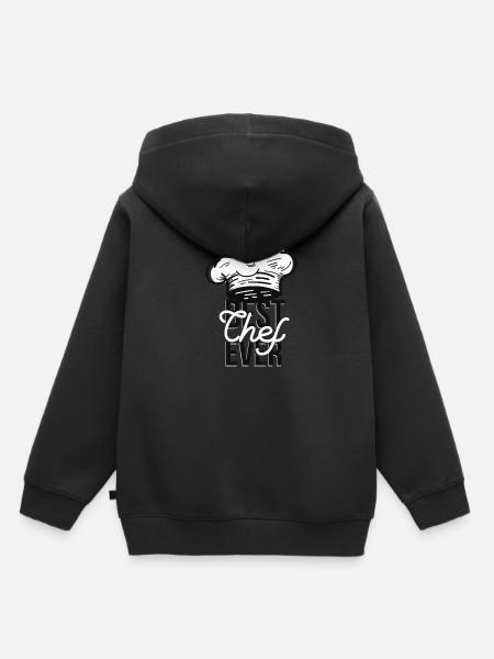 Beste chef-kok, beste chef-kok, T-shirt, grappig citaat - Premium børne hættetrøje økologisk - sort
