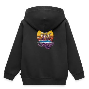 Pirate monstre marin poulpe poulpe - Sweat Premium à capuche enfant bio - noir - Dos - AI Model Kid Male (0cm)