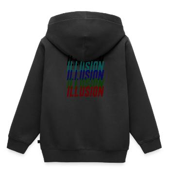 Illusion Optical illusion perception gift - Kids Premium Organic Hoodie - black - Back - AI Model Kid Male (0cm)