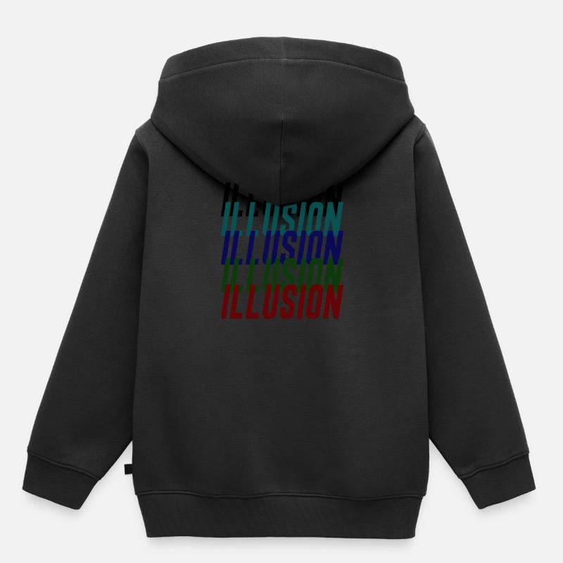 Illusion Optical Illusion Gift Perception - Sweat Premium à capuche enfant bio - noir