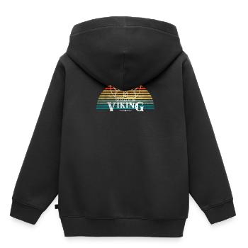 Little Viking baby bodysuit kids shirt - Kids Premium Organic Hoodie - black - Back - AI Model Kid Male (0cm)