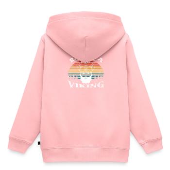 Raising A Little Viking Wikinger Baby Kinder - Kinder Premium Organic Hoodie - Rosa - Hinten - AI Model Kid Female (0cm)