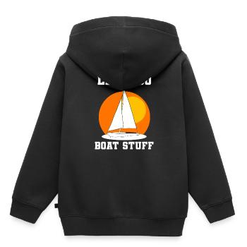 Let's Do Boat Stuff Bootskapitän - Kinder Premium Organic Hoodie - Schwarz - Hinten - AI Model Kid Male (0cm)