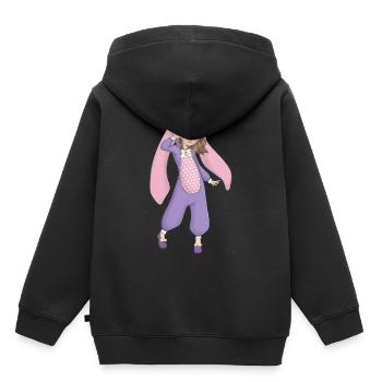 Manga - Kinder Premium Organic Hoodie - Schwarz - Hinten - AI Model Kid Male (0cm)
