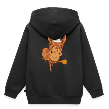 Restaurant Local Hôte Cuisinier Cuisinier Cuisiniers - Sweat Premium à capuche enfant bio - noir - Dos - AI Model Kid Male (0cm)