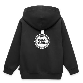 Woo Girl Party Girls Soirée Filles Whu qui filles - Sweat Premium à capuche enfant bio - noir - Dos - AI Model Kid Male (0cm)