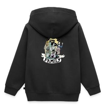family_monster - Sweat Premium à capuche enfant bio - noir - Dos - AI Model Kid Male (0cm)