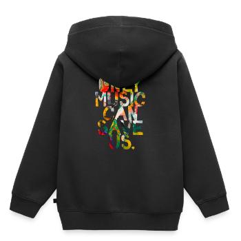 Seule la musique peut nous sauver - Sweat Premium à capuche enfant bio - noir - Dos - AI Model Kid Male (0cm)
