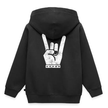 Rock And Roll - Sweat Premium à capuche enfant bio - noir - Dos - AI Model Kid Male (0cm)